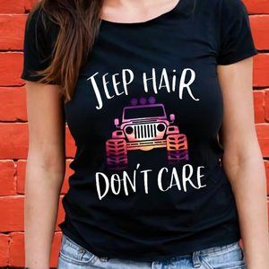 Jeep Hair Don't Care T Shirt , Jeep Tee shirts, Jeep Shirt For Men, Women